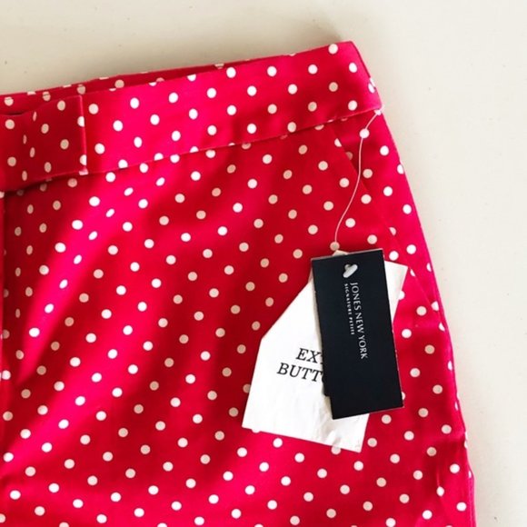 Jones New York Polka Dot Bermuda Shorts Sz 8P - Picture 6 of 8